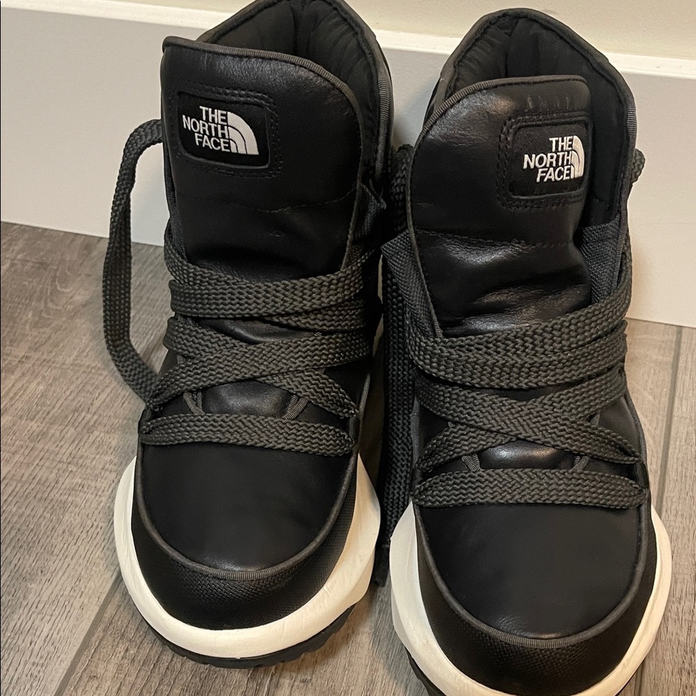 The North Face Black and White High-Top Boots